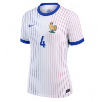 Camiseta Francia Dayot Upamecano #4 Segunda Equipación Replica Eurocopa 2024 para mujer mangas cortas
